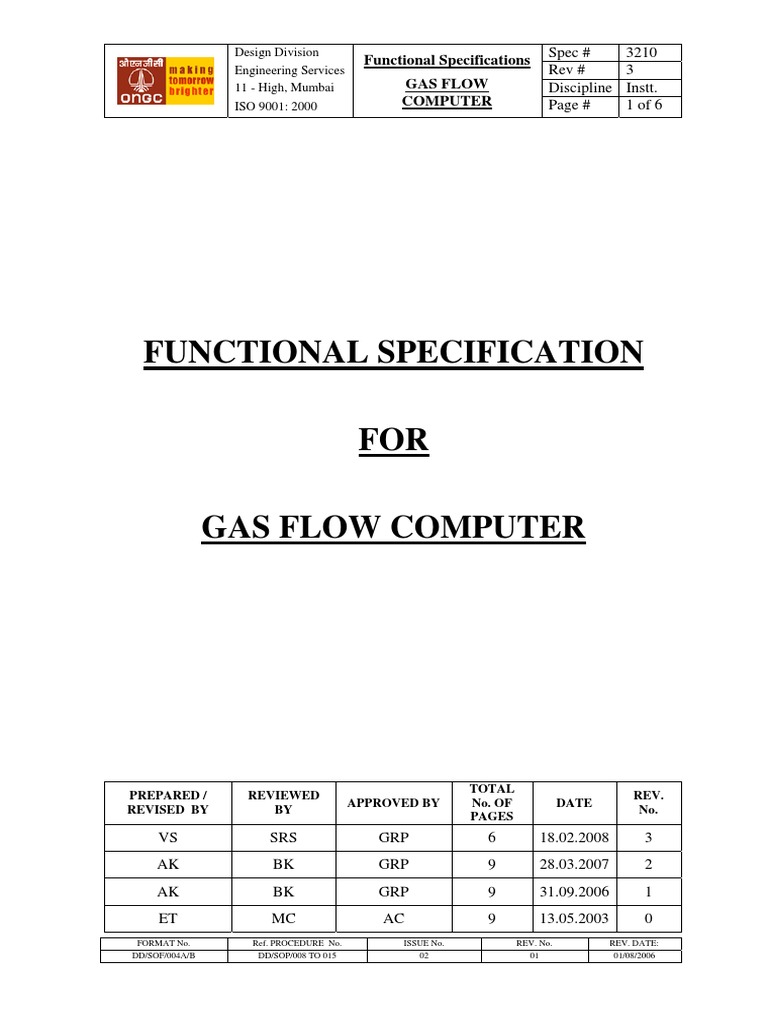 Fs 3210 Fs Gas Flow Computer Pdf Specification Technical 