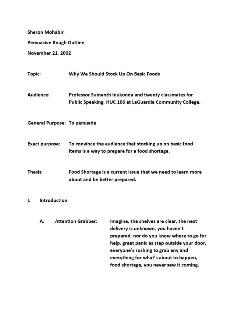 Persuasive Speech Pdf