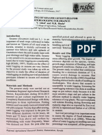 Screening of Sesame Genotypes For Waterlogging Tolerance