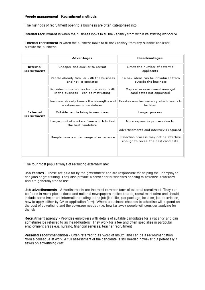 Recruitment Methods Overview | PDF