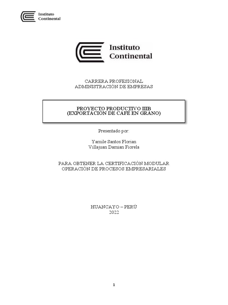 Exportación De Café Tostado En Granos Pdf Café Perú