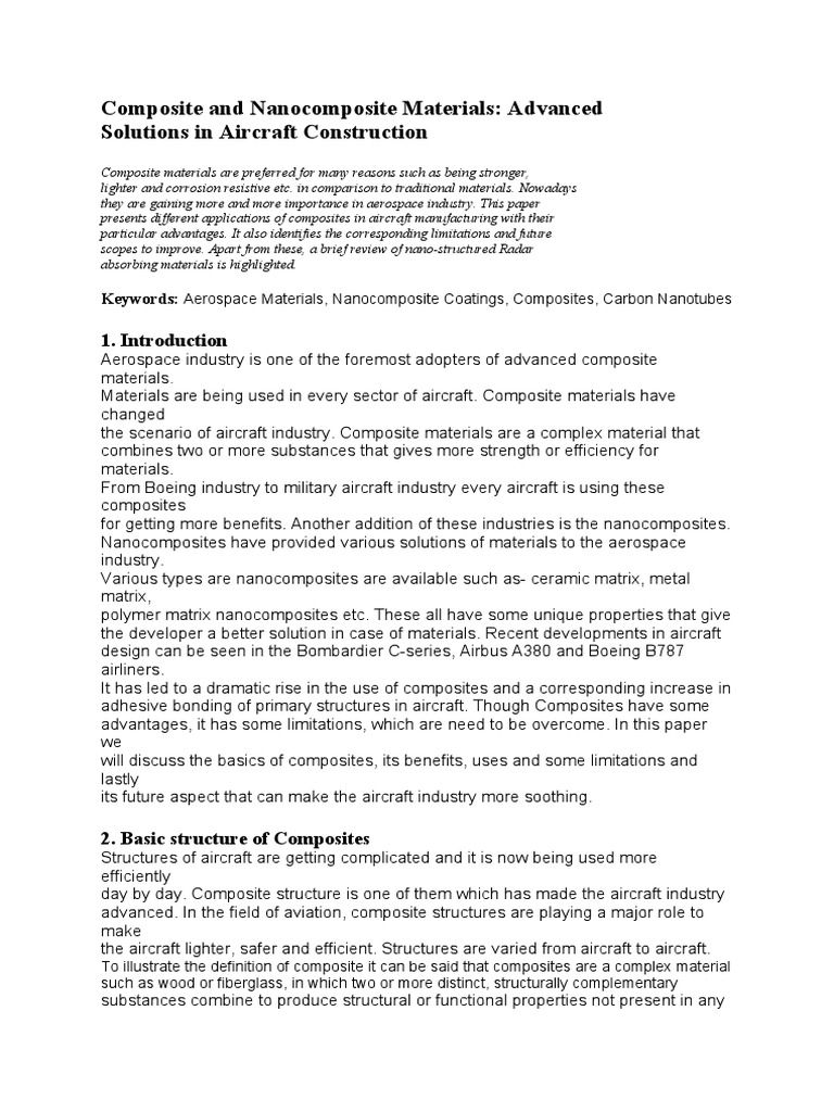 Review Paper Composite Materials | PDF