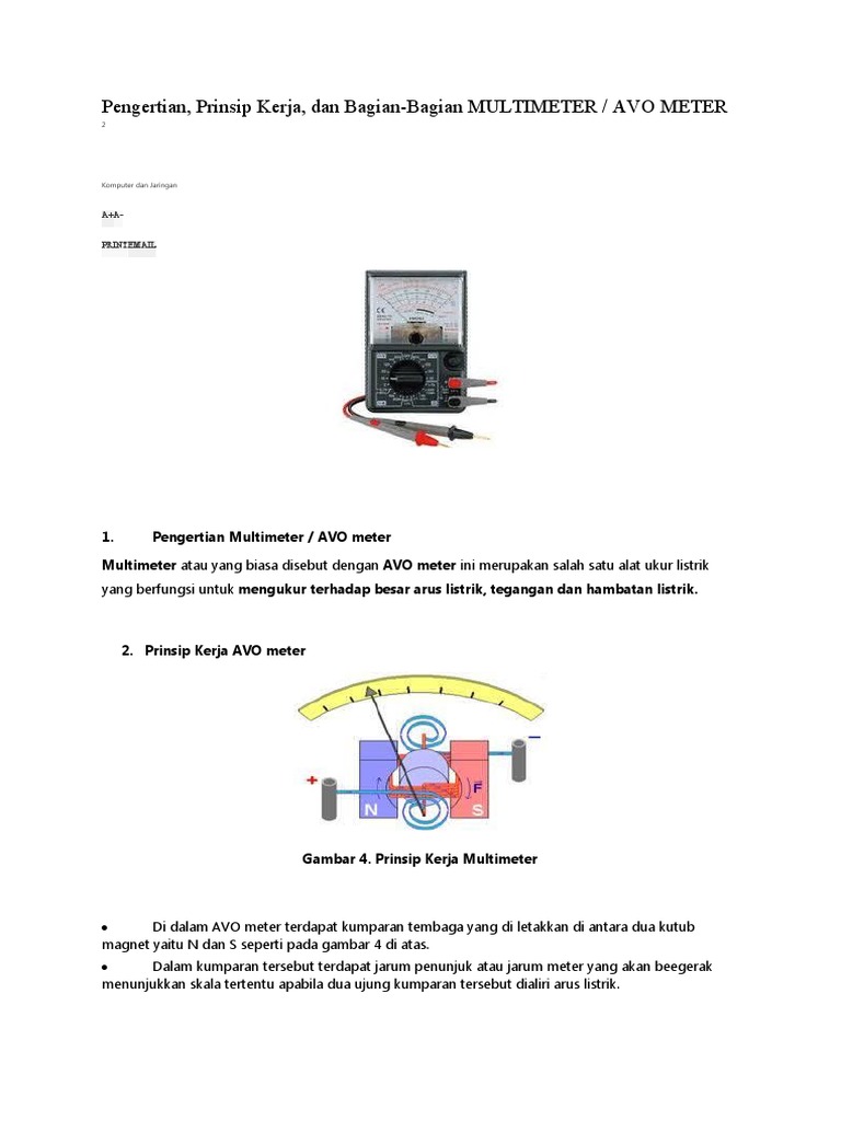 Pengertian MULTIMETER PDF