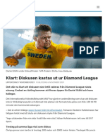 Klart: Diskusen Kastas Ut Ur Diamond League - SVT Sport
