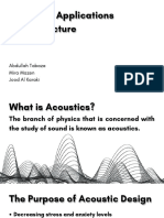Acoustics Applications in Architecture: Optimizing Sound Experiences