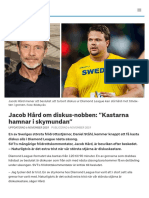 Jacob Hård Om Diskus-Nobben: "Kastarna Hamnar I Skymundan" - SVT Sport