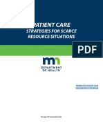 Patient Care Strategies for Scarce Resources