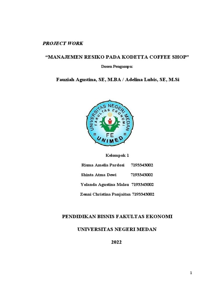 Project Kel 1 MJM Resiko | PDF