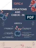 Reservation and Check in