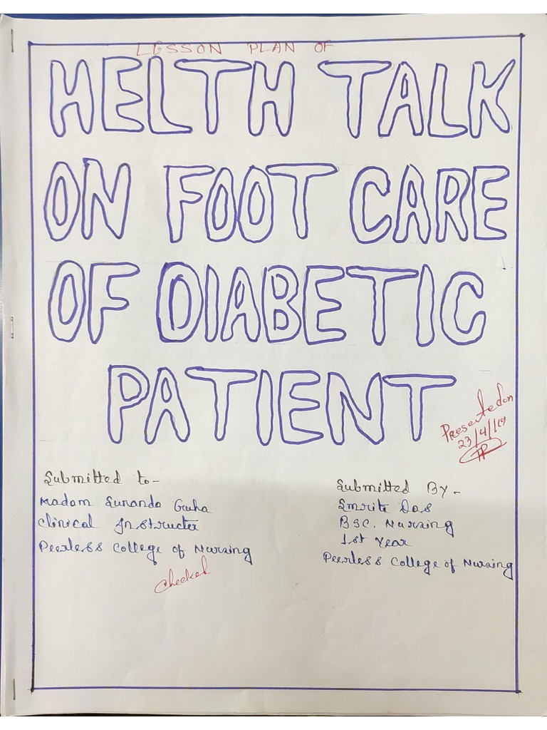 Health Talk On Foot Care PDF