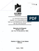Los Inventarios Botánicos en El Ecuador... David A. Neil, Benjamin Ollgaard