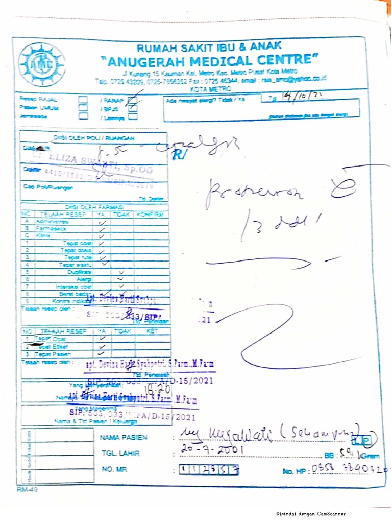 Bukti Resep Sesuai Regulasi-1 | PDF