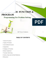 Programming Functions & Problem Solving
