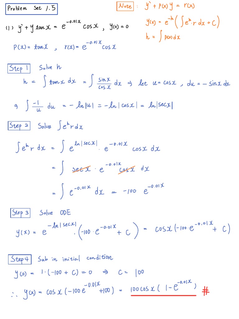Differential Equations Problem Set | PDF | Differential Calculus ...