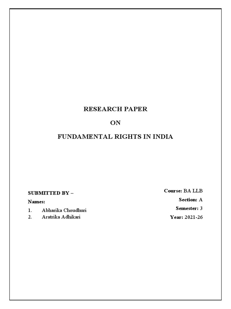 Fundamental Rights in India Explained | PDF | Certiorari | Ethical ...