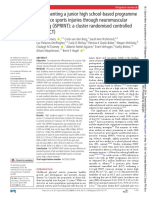 Implementing A Junior High School-Based Programme To Reduce Sports Injuries Through Neuromuscular Training (iSPRINT) A Cluster Randomised Controlled Trial (RCT)