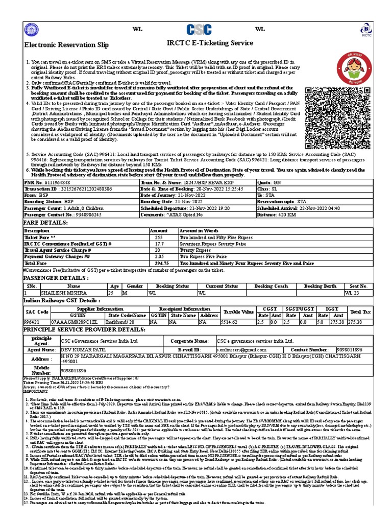 Irctc Wl Meaning In Hindi
