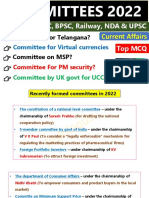 Important Committees 2022 Current Affairs