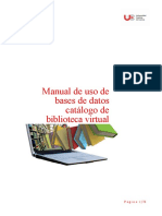 Manual de Uso de Bases de Datos Catálogo de Biblioteca Virtual