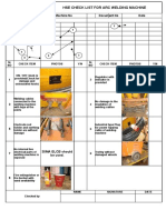 HSE Checklist for Arc Welding Machine