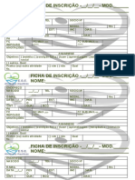 FICHA DE INSCRIÇÃO Hidro Nova