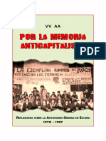 AA VV - Por La Memoria Anticapitalista. Reflexiones Sobre La Autonomia