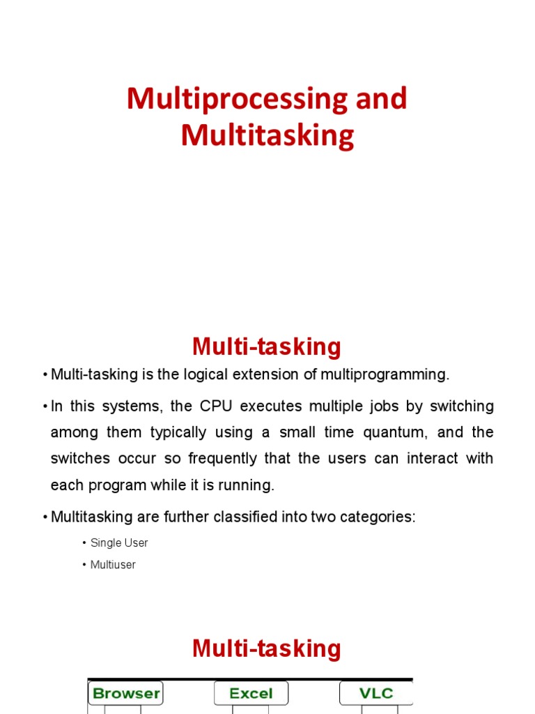 Multiprocessing and Multitasking | PDF