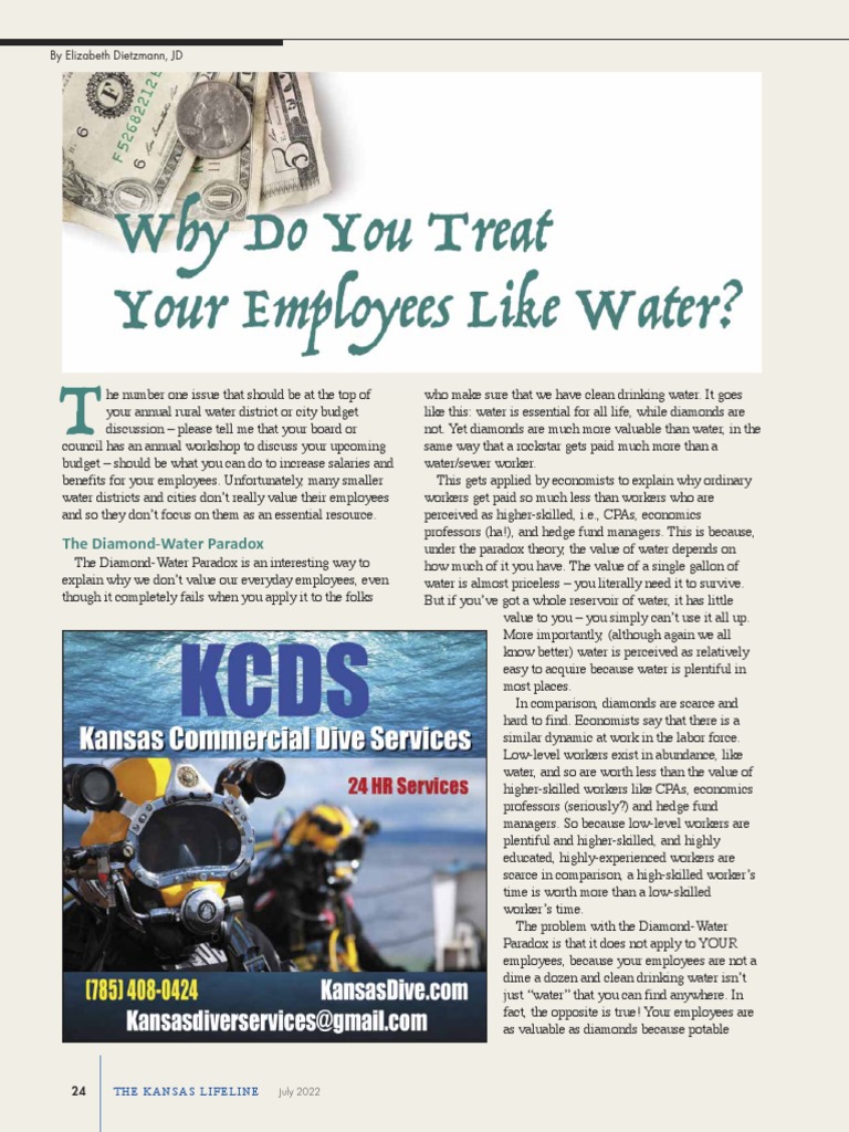 The Value of Water Debunking the DiamondWater Paradox and Making the