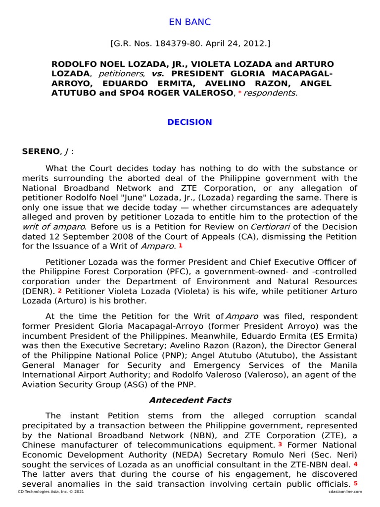Lozada jr v macapagal arroyo pdf
