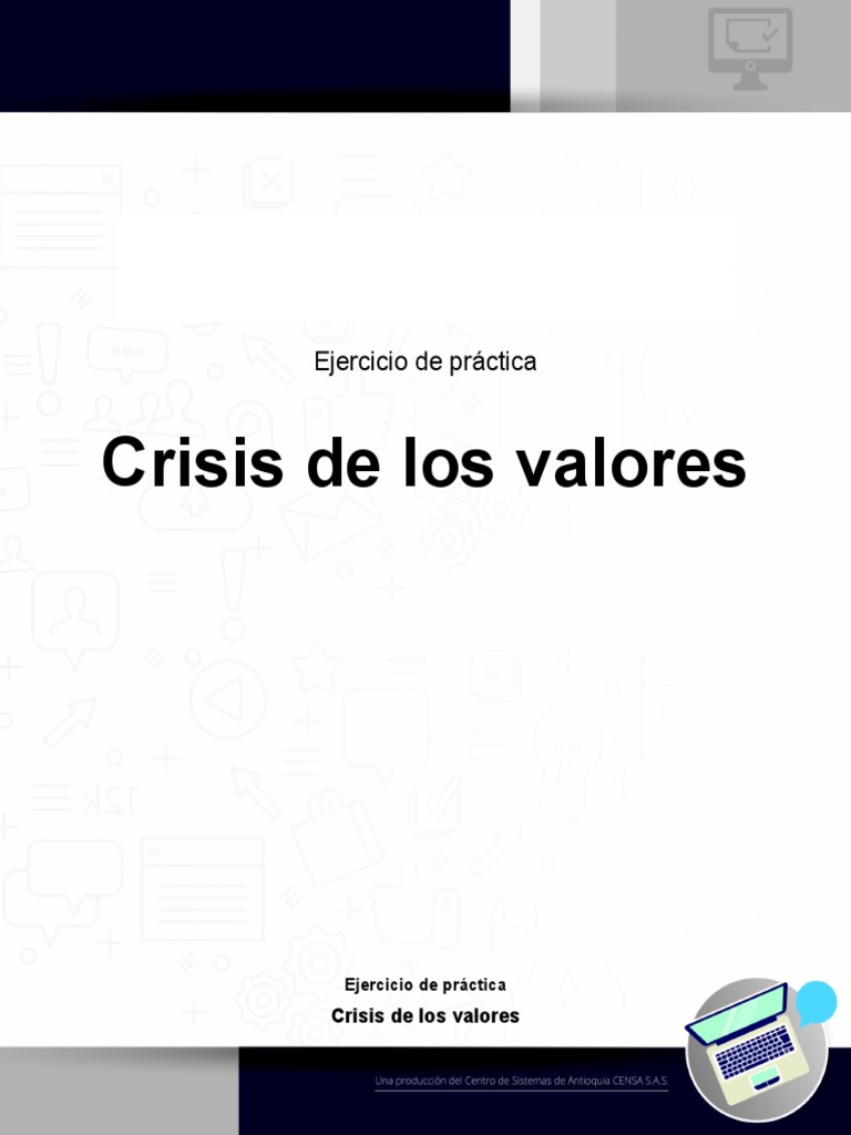 Reflexión sobre la crisis de valores | PDF