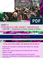 Chapter 1 Introduction To Culture, Society, and Politics