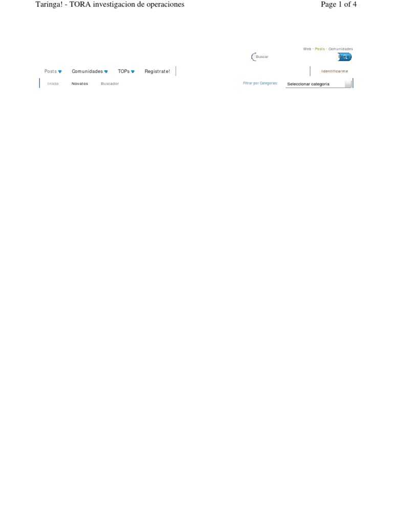 TORA: Software para Investigación Operaciones | PDF | Informática ...