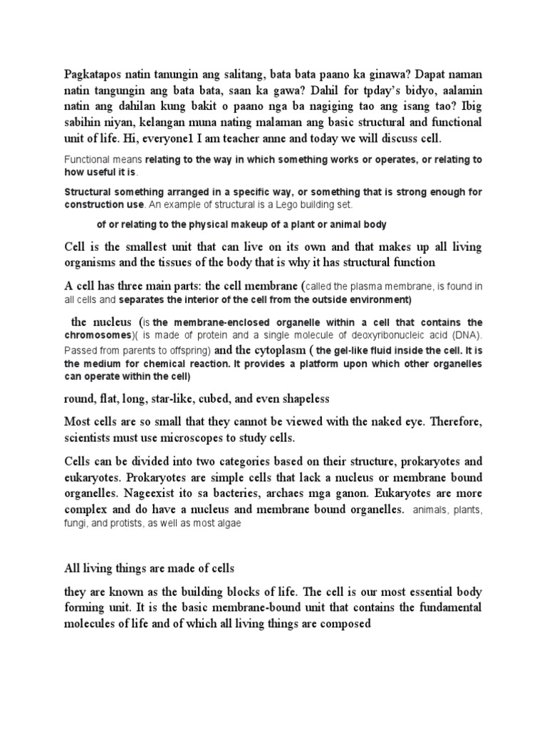 Script Ail PDF Cell (Biology) Life