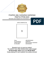 Ponpes Abu Hurairah Mataram Panitia PPDB 2023