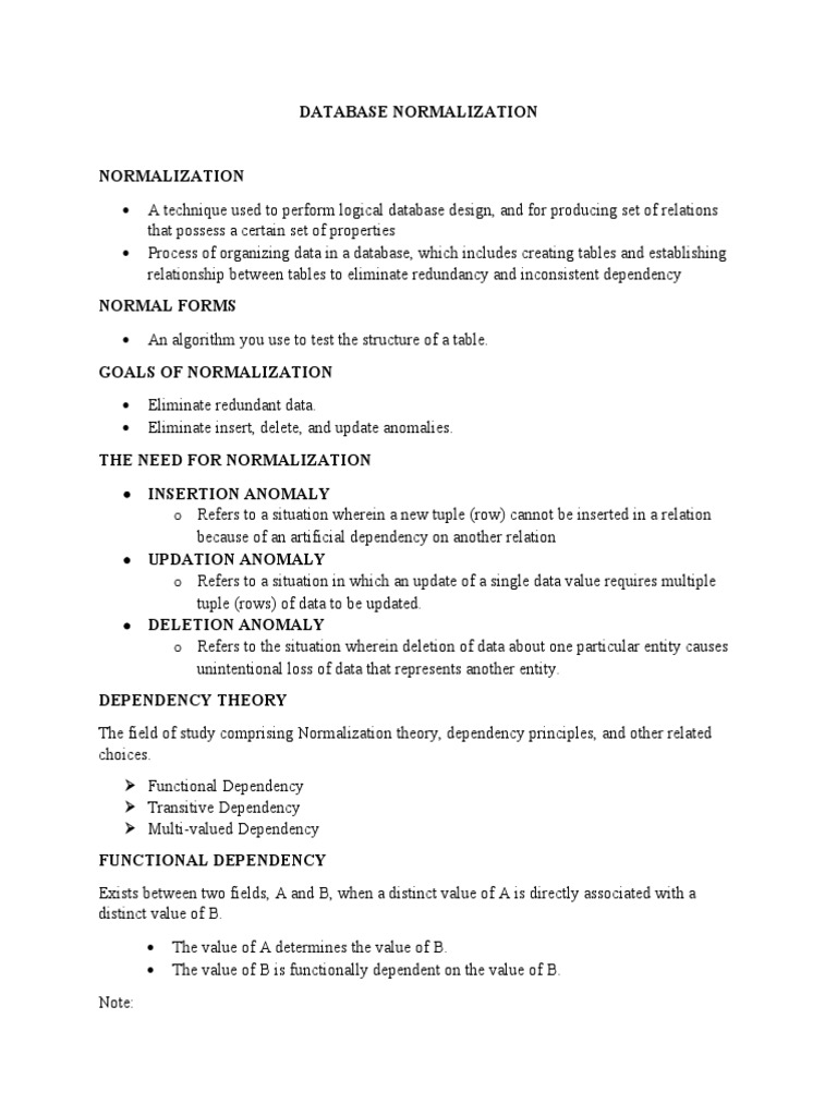 Database Normalization | PDF