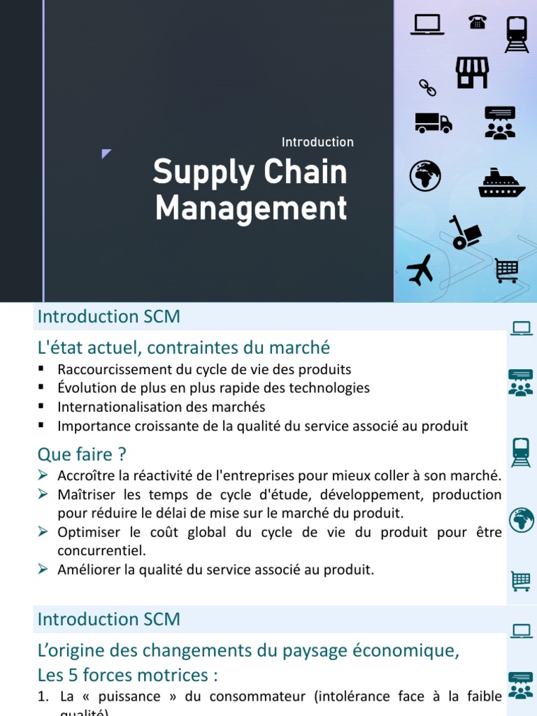 Cours Supply Chain 2022 | PDF | Logistique | Gestion de la chaîne ...