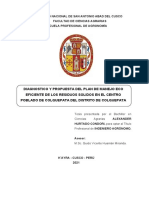 Diagnostico Y Propuesta Del Plan de Manejo Eco Eficiente de Los Residuos Solidos en El Centro Poblado de Colquepata Del Distrito de Colquepata