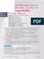 Nursing Management of A Patient With COVID-19 Receiving ECMO - A Case Report