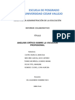 Inf. Análisis Crítico Sobre La Vocación Profesional