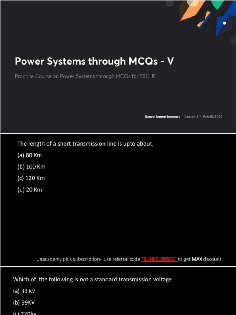 Power Systems Through MCQs V With Anno PDF