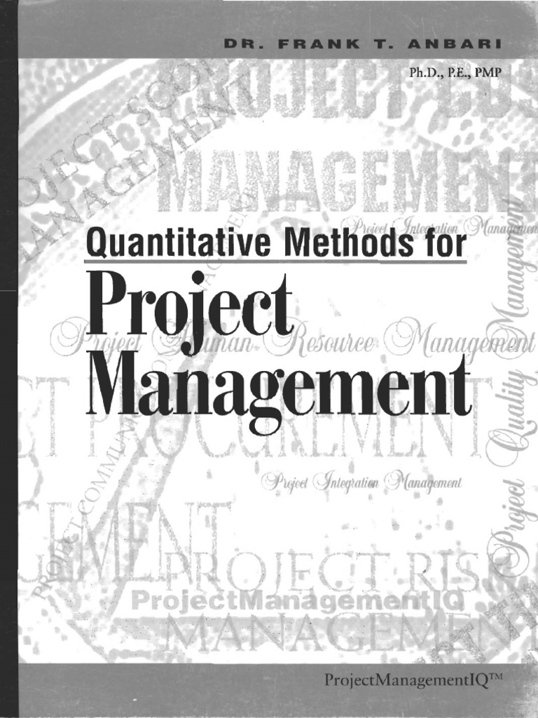 Frank Anbari Quantitative Methods For Project Management | PDF