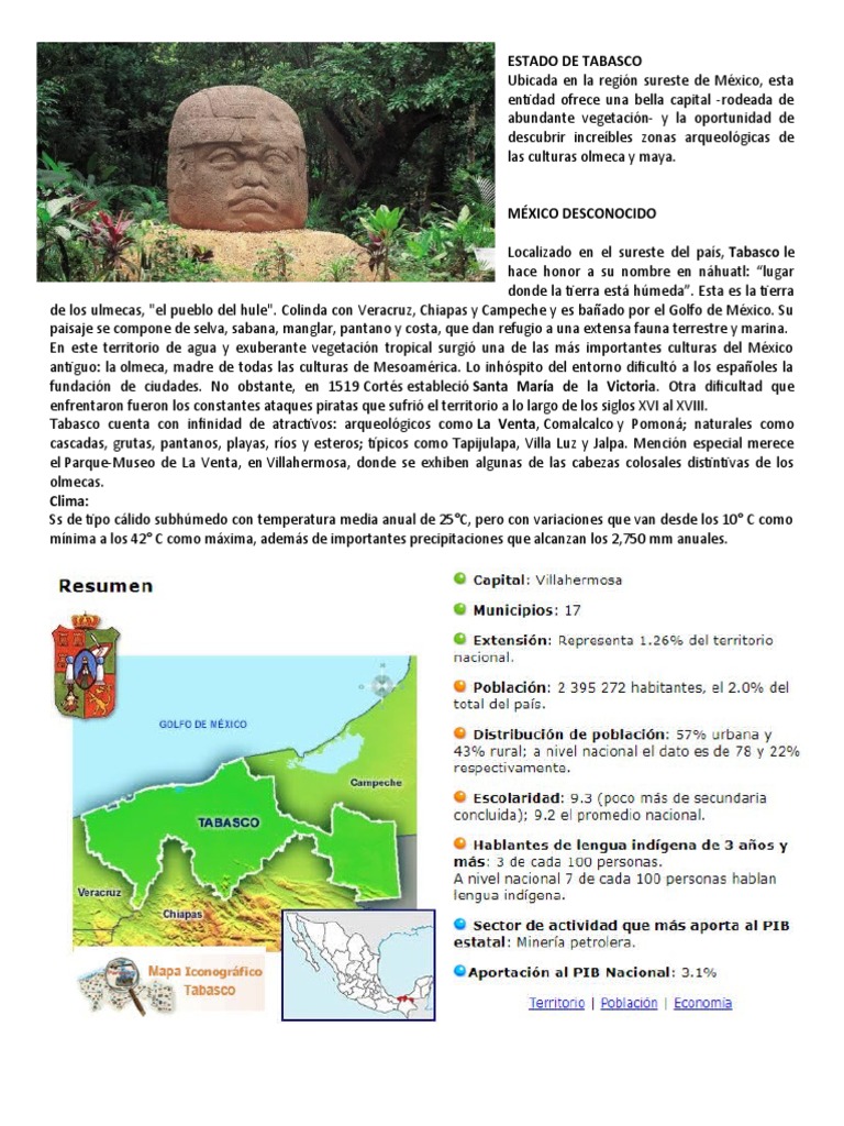 Estado de Tabasco | PDF | México