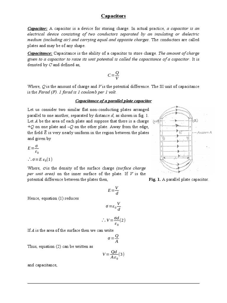 LU Capacitor | PDF | Capacitor | Capacitance