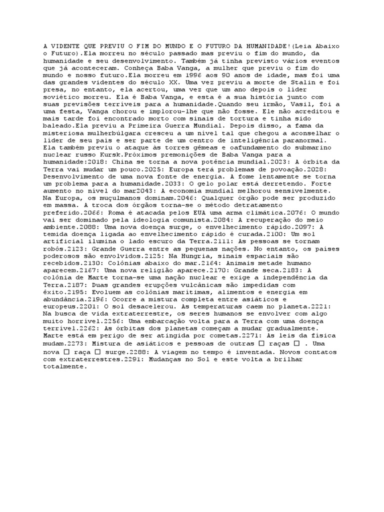 Baba Vanga PDF PDF