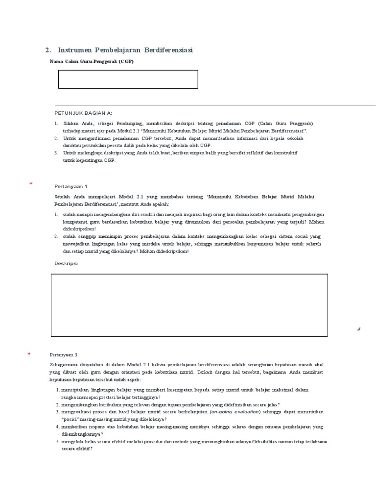 Pembelajaran Berdiferensiasi untuk CGP | PDF | Karier & Perkembangan