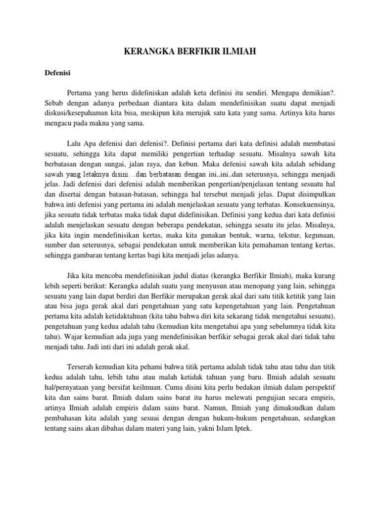 Kerangka Berfikir Ilmiah Pdf