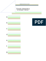 Hoja Dictado Matemática