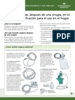 Oxygen Use After Surgery Fact Sheet Spanish 