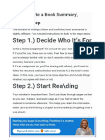 How To Write A Summary of A Book
