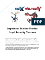 Important Trainer Parties, Legal Insanity